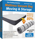 VacHeavy Duty Vacuum Mattress Bag Roll Up Compression Storage Moving w/ Straps