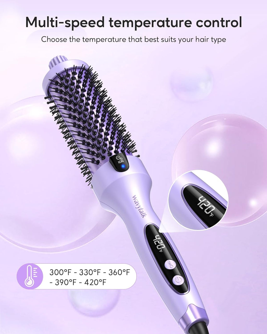 Wavytalk Blowout Express Ionic Hot Air Brush  1.5 Inch