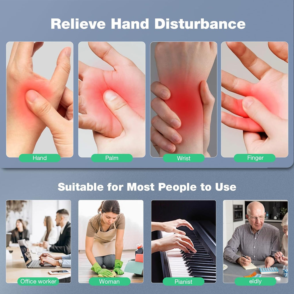 SKRFORM Hand Massager with Heat & Compression, 6 Modes, Wrist & Palm Kneading, Arthritis Relief