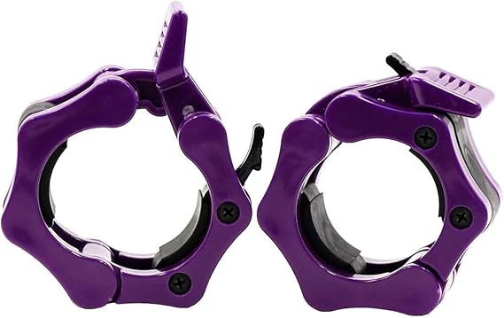 Barbell Clamps 2 inch, Heavy Duty Exercise Collars 2" Quick Release Pair of Locking Pro Olympic Weight Bar Plate Locks Collar Clips for Workout Weightlifting Fitness Training
