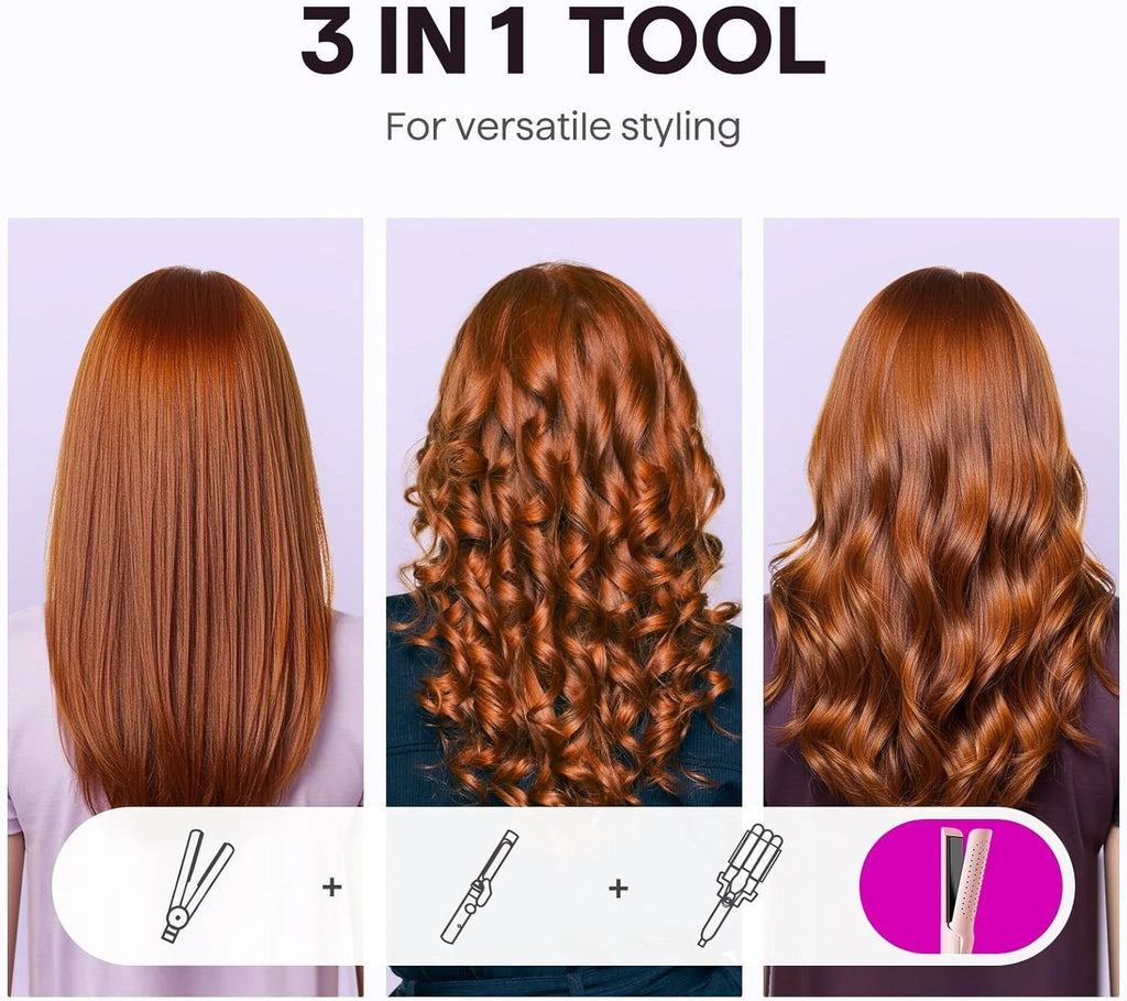 Wavytalk Airflow Styler Whirlwind Curl, Hair Straightener and Curler 2 in 1