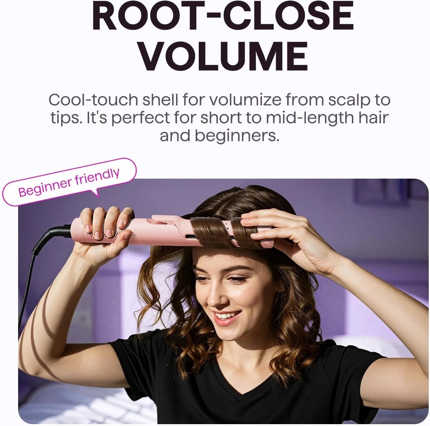 Wavytalk Airflow Styler Whirlwind Curl, Hair Straightener and Curler 2 in 1